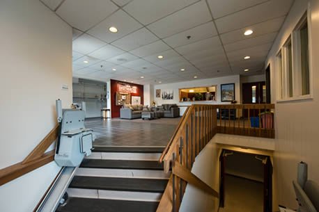 Electric lifts are available if needed to get to our dining room